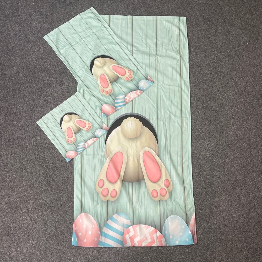 *NWT Easter Eggs Bunny Tail bath Towels Set